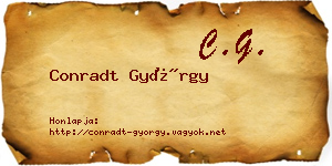 Conradt György névjegykártya