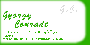 gyorgy conradt business card